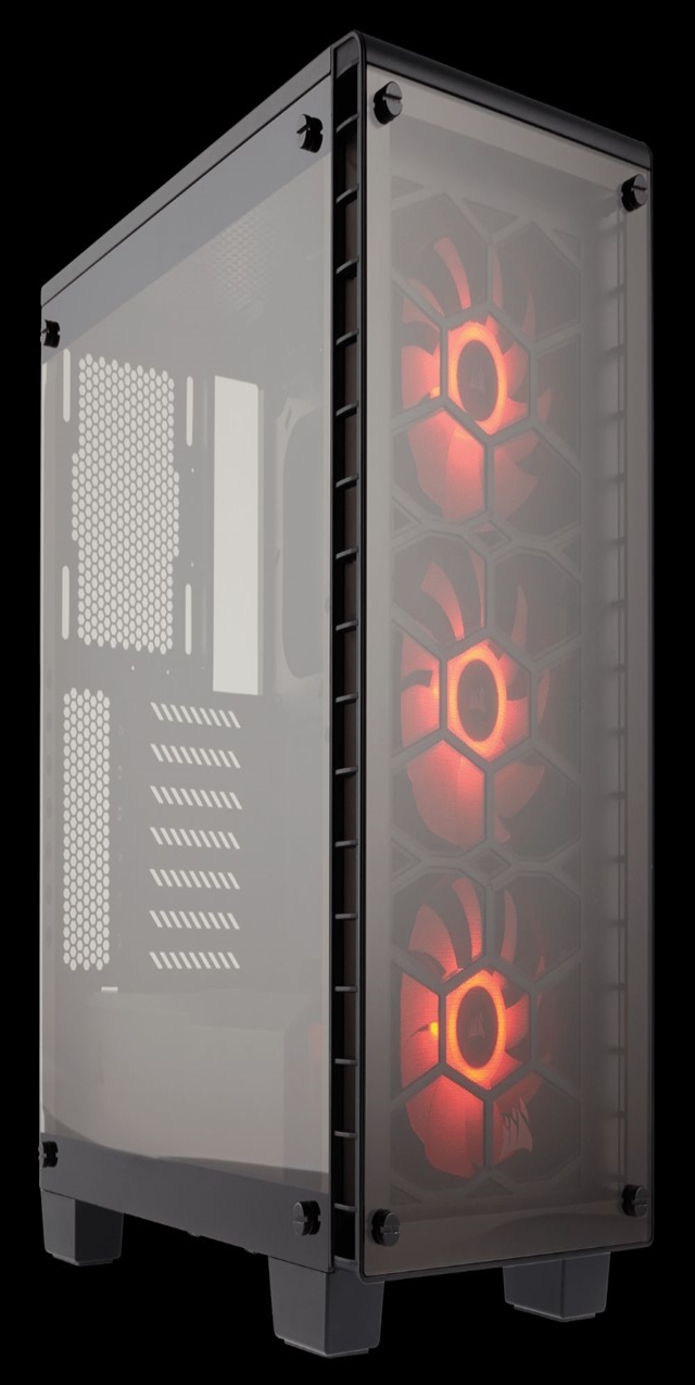  Corsair Crystal 460x RGB Tempered Glass ATX Mid-Tower Computer Case - Black