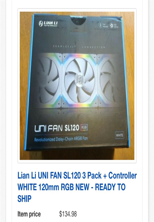 Lian Li SL120 rgb unifans 3 pack