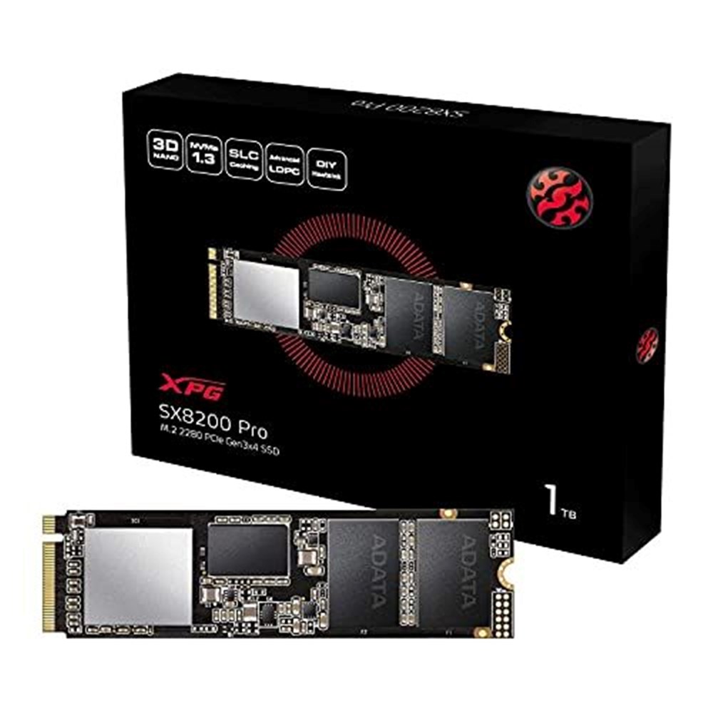 ADATA XPG SX8200 Pro 1TB 3D NAND NVMe Gen3x4 PCIe M.2 2280 Solid State Drive