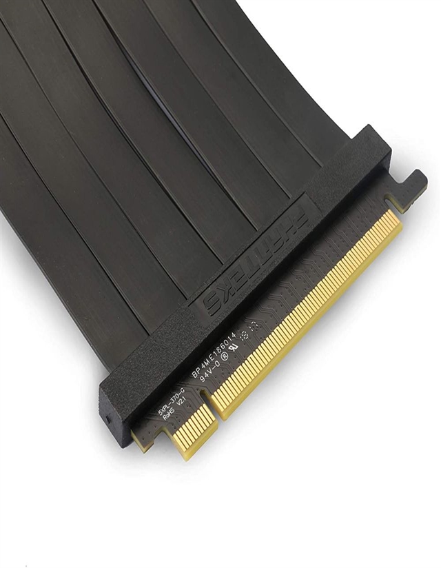  Phanteks PH-CBRS_PR22 – 220mm Premium Shielded High-Speed Technology PCI-E 3.0 x16 Riser Cable, 90o Adapter