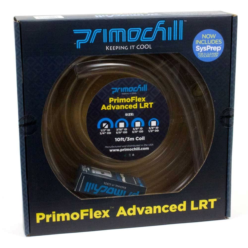 PrimoChill PrimoFlex 1/2" (13 mm) x 3/4" (19 mm) Advanced LRT Tubing 10 ft. - Crystal Clear