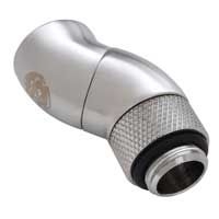 Bitspower G 1/4" 90° Dual Rotary Adapter - Silver