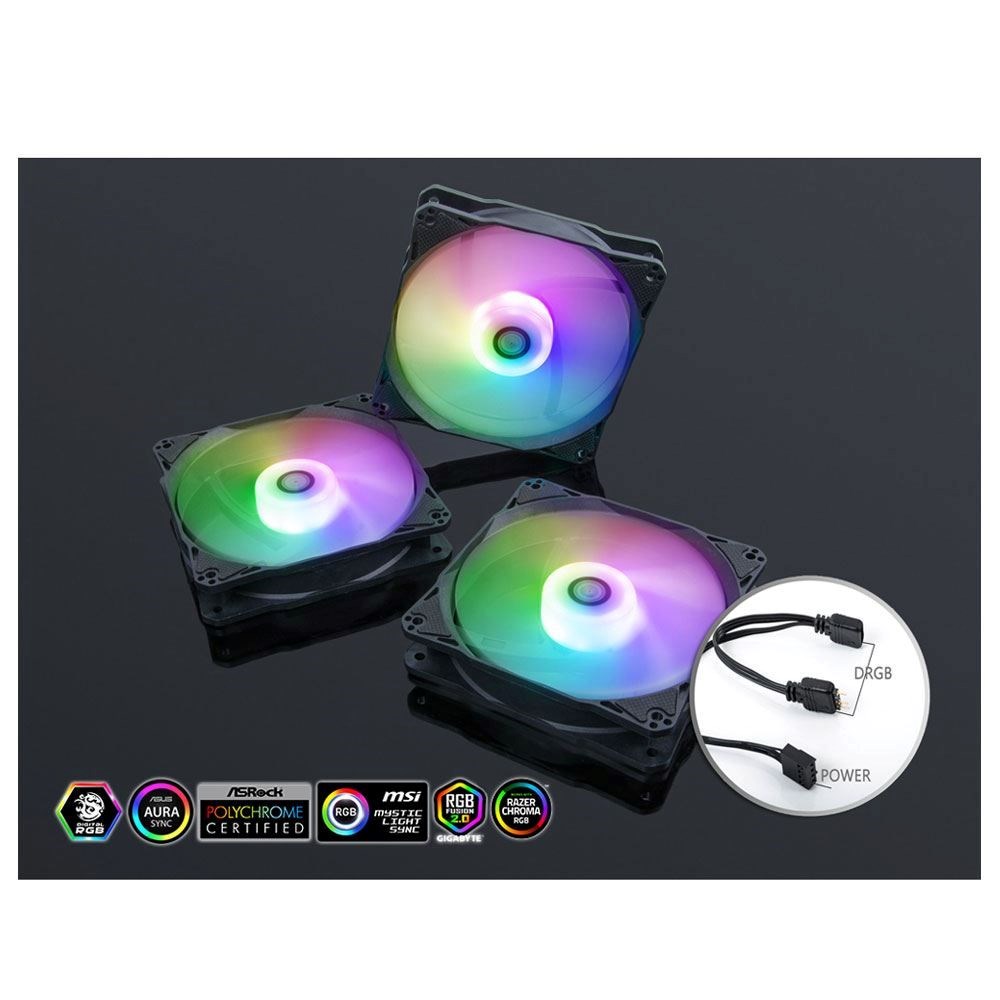 Bitspower Touchaqua Notos RGB Case Fan - 3 Pack