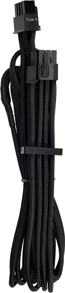 CORSAIR Premium Individually Sleeved PCIe (Single Connector) Cables – Black, 2 Yr Warranty, for Corsair PSUs