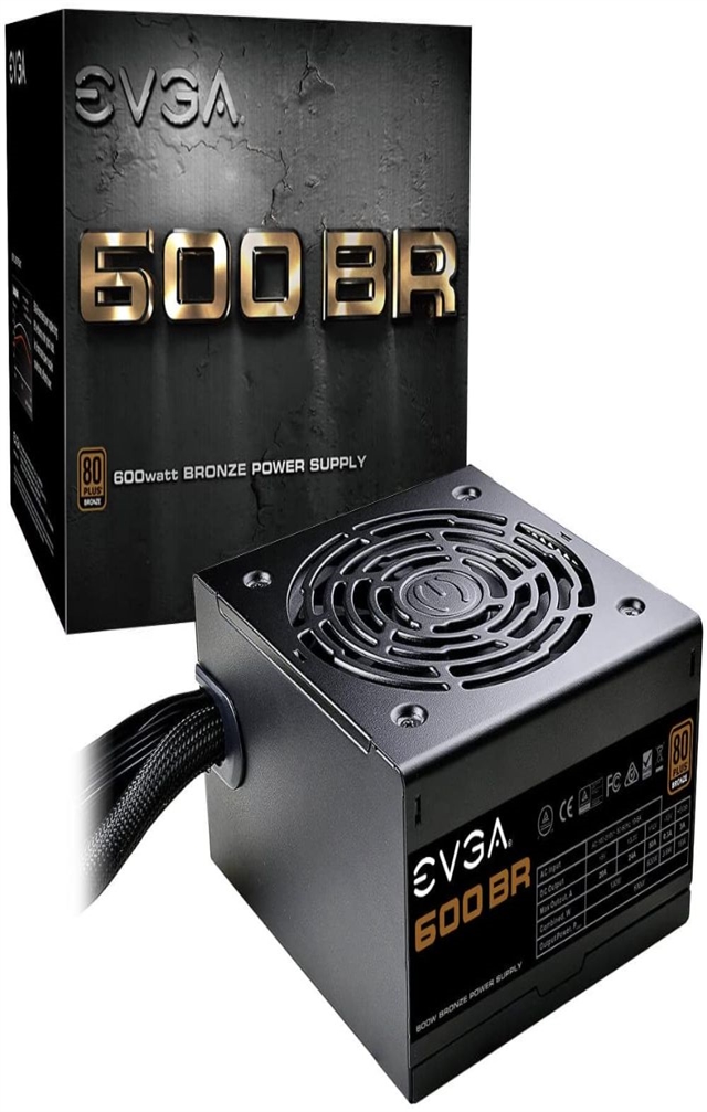  EVGA 600 BR, 80+ Bronze 600W, 3 Year Warranty, Power Supply 100- BR-0600-K1