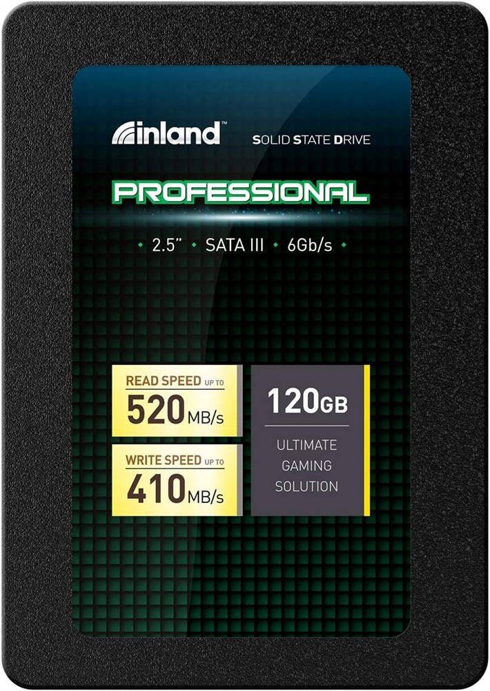 INLAND Professional 120GB SSD 3D NAND SATA III 6Gb/s 2.5" 7mm Internal Solid State Drive (120GB)