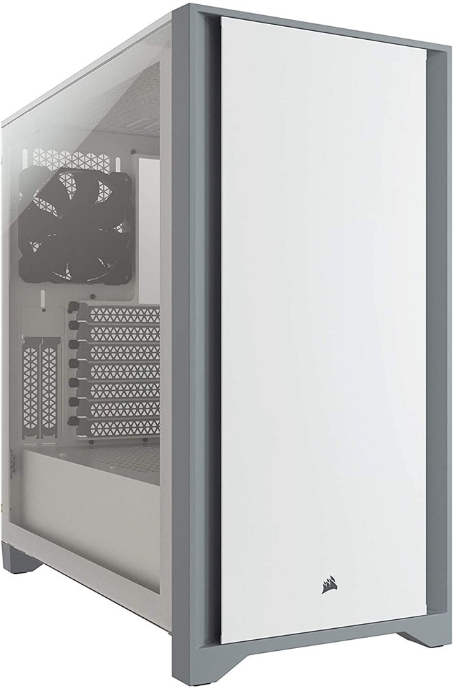  Corsair 4000D Tempered Glass ATX Mid-Tower Computer Case - White