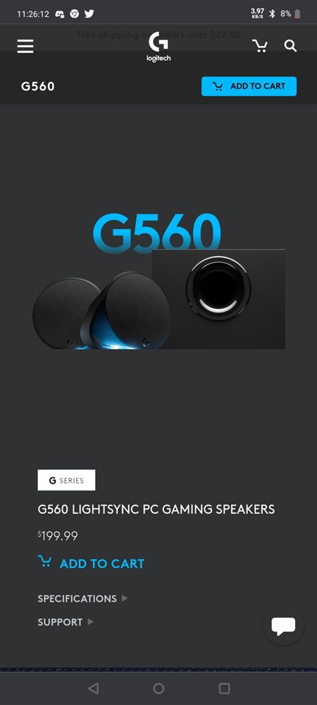  Logitech G560