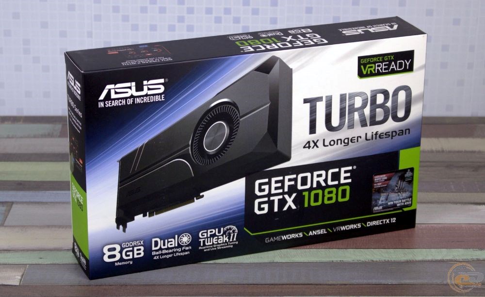  ASUS GTX 1080 turbo blower style graphics card 8gb vram