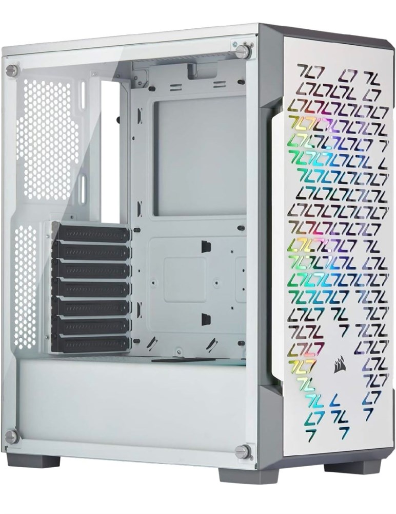 Corsair iCUE 220T RGB Airflow Tempered Glass Mid-Tower Smart Case, White
