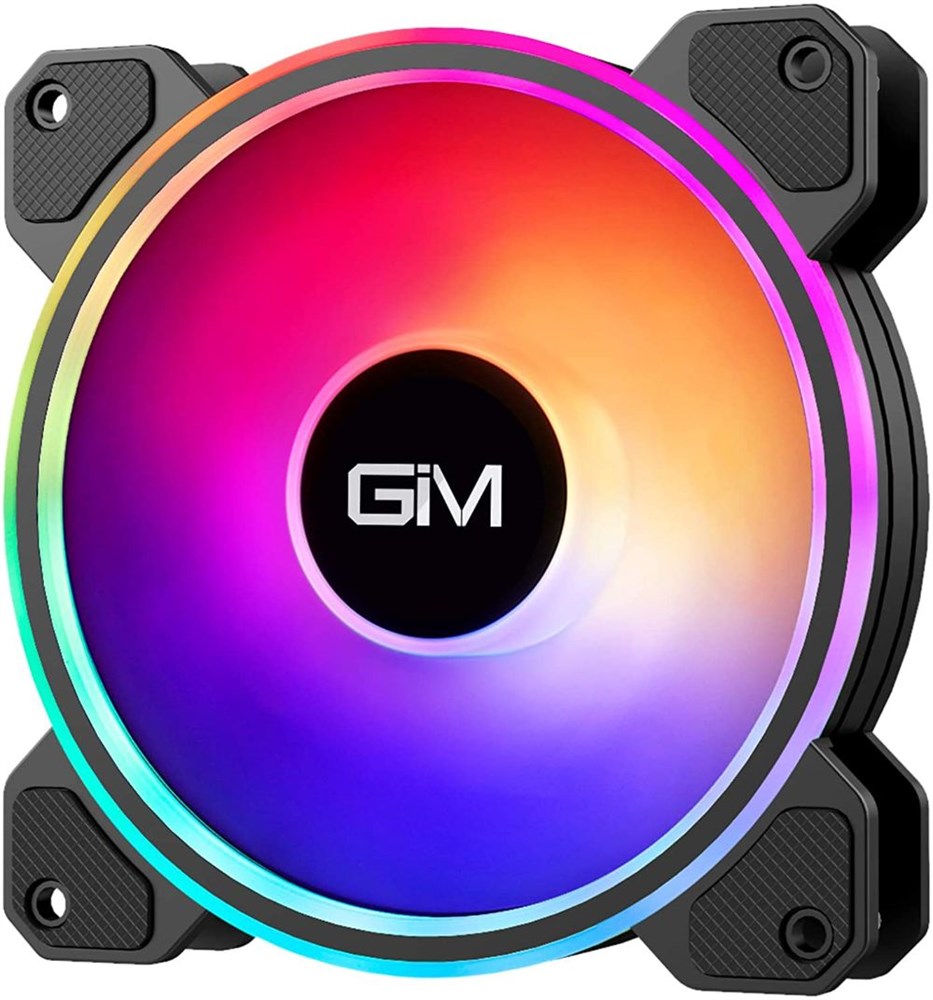 GIM KB-24 RGB Case Fans, 5 Pack 120mm Quiet Computer Cooling PC Fans