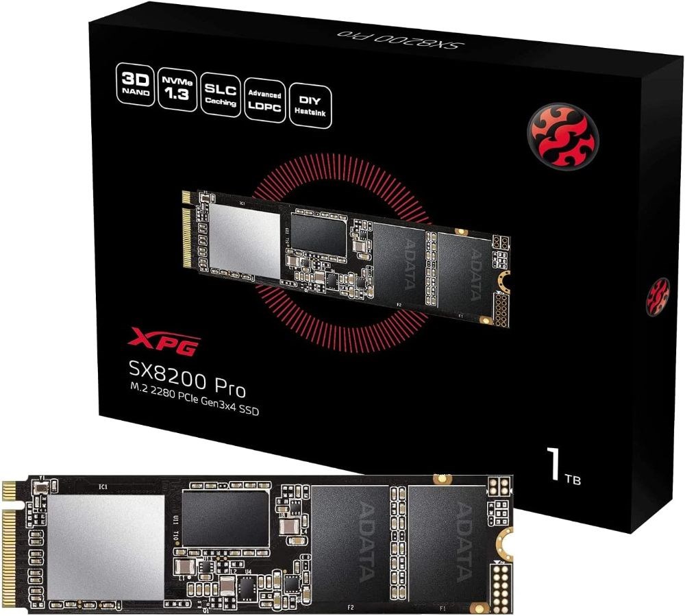   ADATA XPG SX8200 Pro 1TB 3D NAND NVMe Gen3x4 PCIe M.2 2280 Solid State Drive